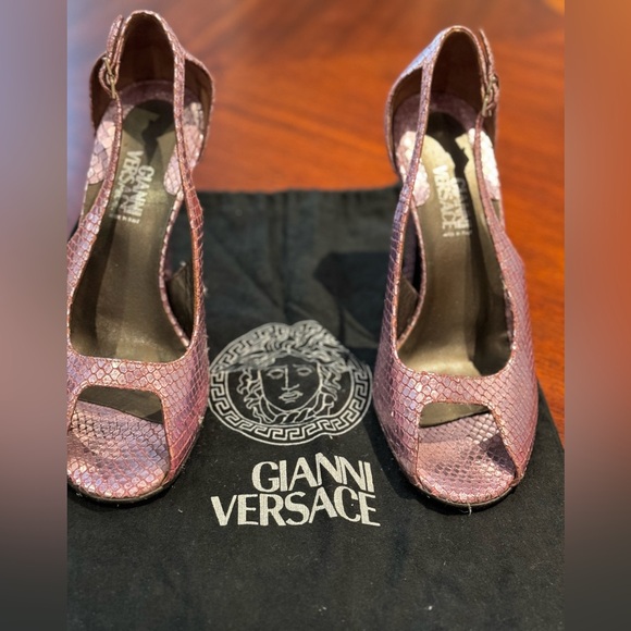 Authentic Gianini Versace pink python leather sandal sz 36.5EU - Picture 2 of 6